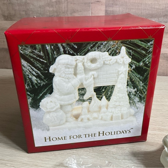 HOME FOR THE HOLIDAYS Candle Holder Porcelain Santa 1997 #877018 - Picture 2 of 10